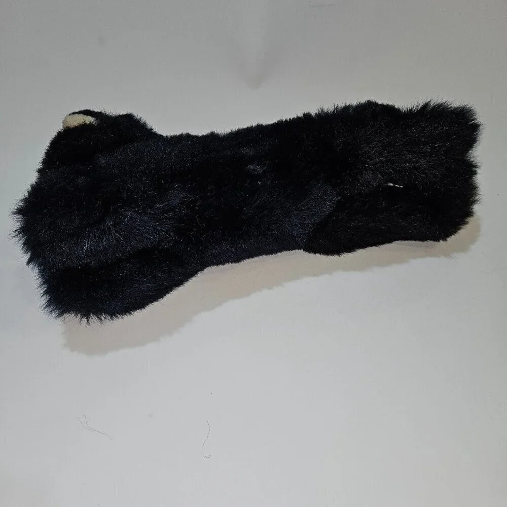 VTG Just Friends Black White Kitty Cat Plush Pink Bow 14